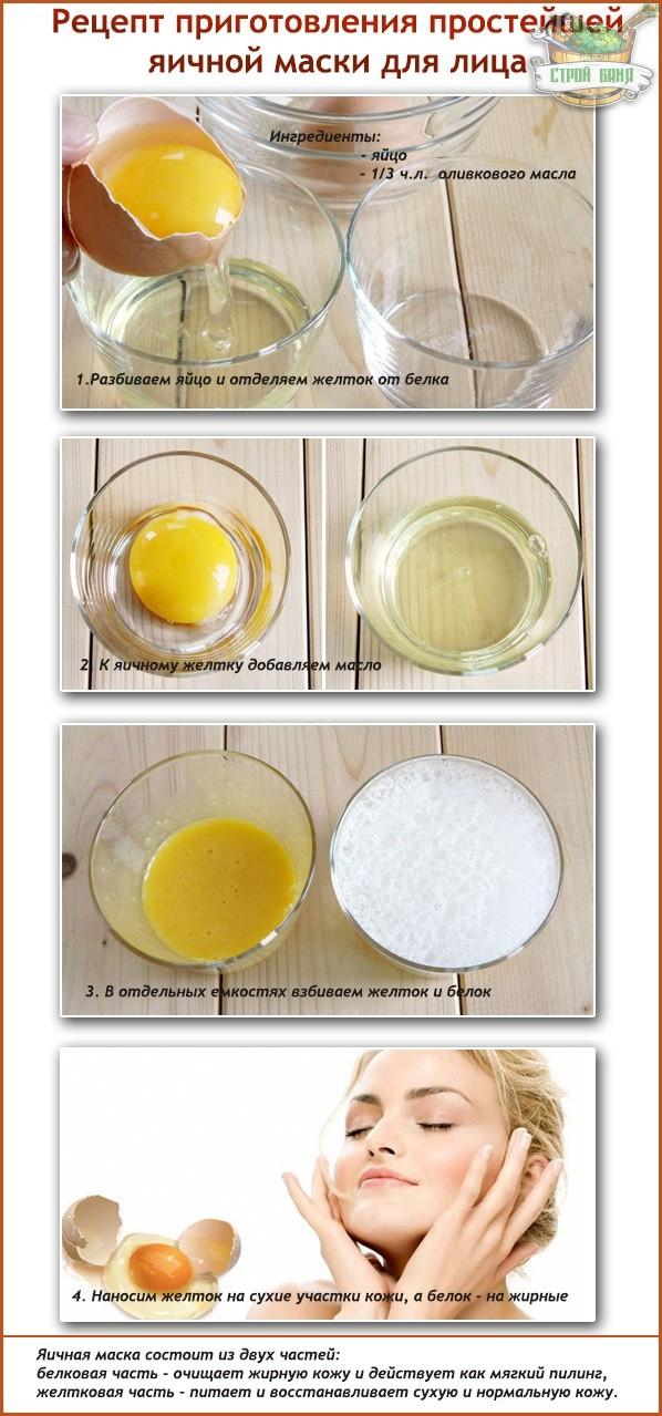 Рецепт яичной маски для бани