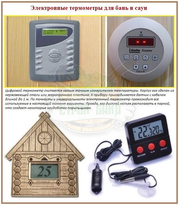 Принцип работы цифровых термометров в бане и в сауне 