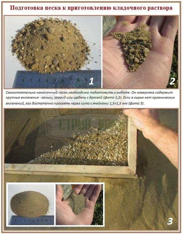 Как сделать раствор из глины и просеянного песка