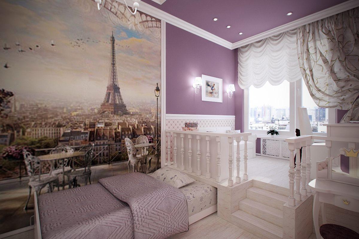 Комната в парижском стиле для девушки