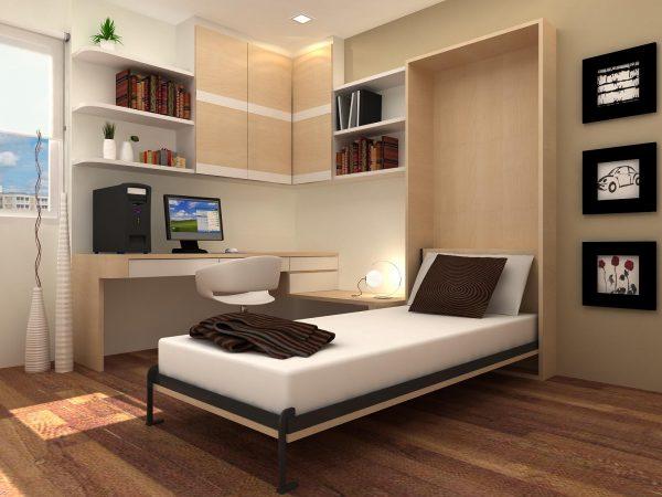 Дизайн спальни с рабочим местом